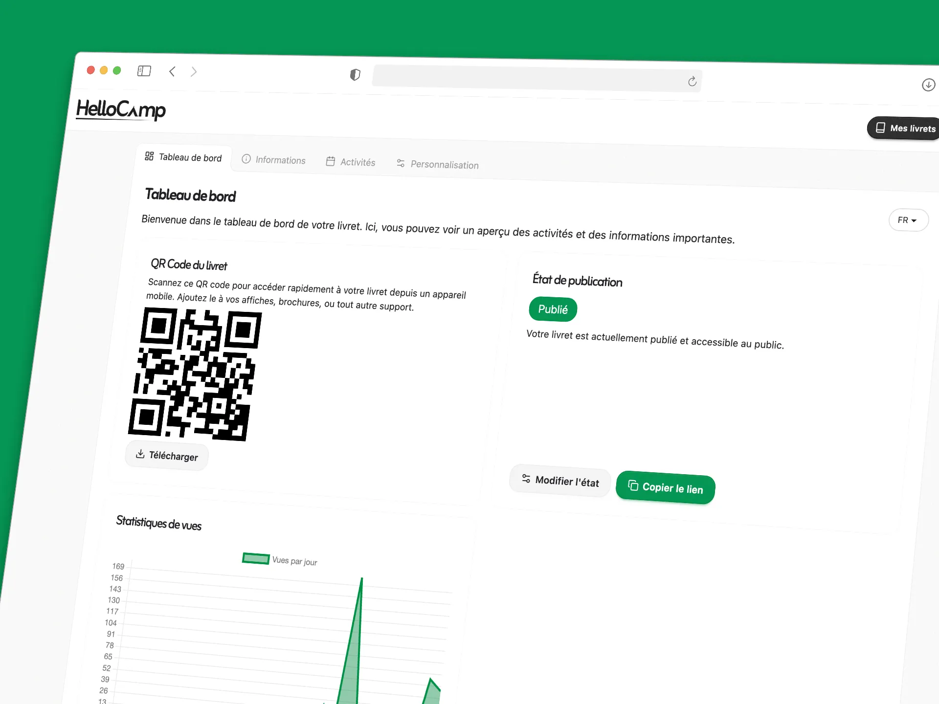 Fonctionnalités de HelloCamp - Livret digital pour les campings